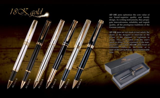 elegante gold plated pen