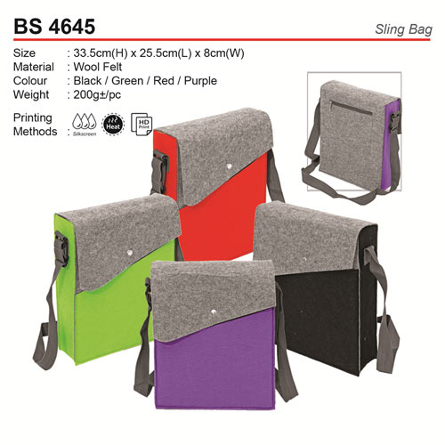 Wool Felt Sling Bag (BS4645)