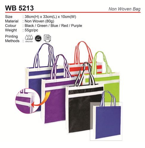 Non Woven Bag with Zip (WB5213)