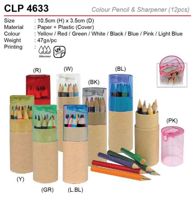 Color Pencil with Sharpener (CLP4633)