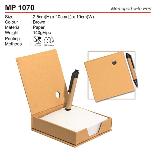 Recycle Memo Box wih Pen (MP1070)