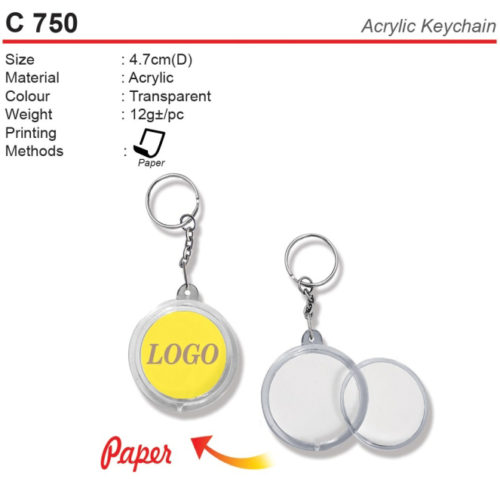 Round Acrylic Keychain (C750)