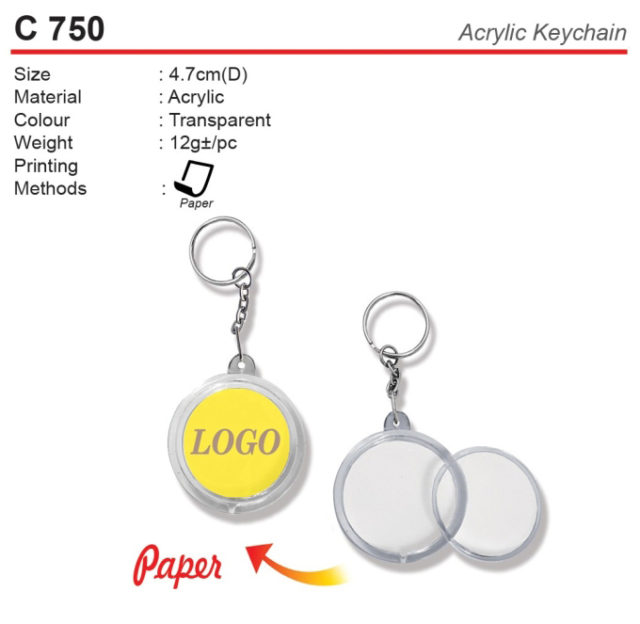 Round Acrylic Keychain (C750)