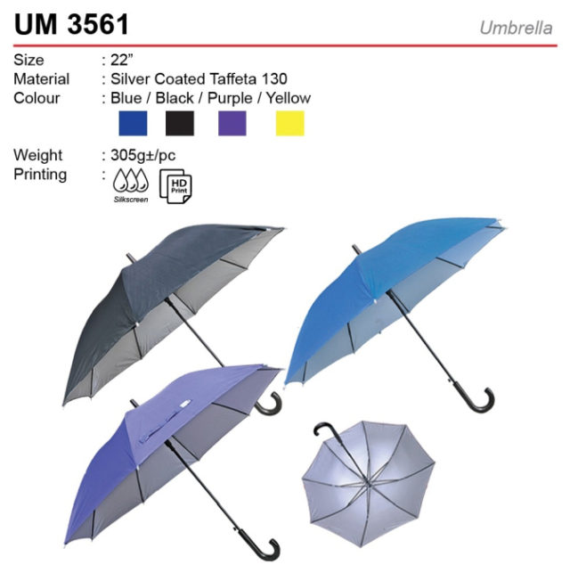 Umbrella with inner Silver Coated (UM3561)