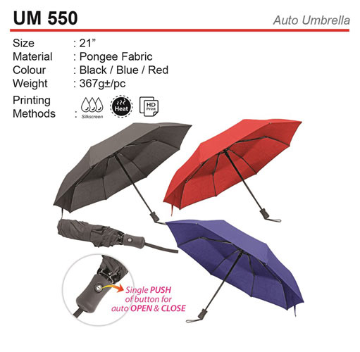 21 inch Auto Open Umbrella (UM550)