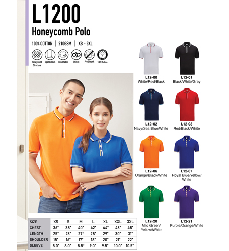 Honeycomb Polo shirt (L1200)