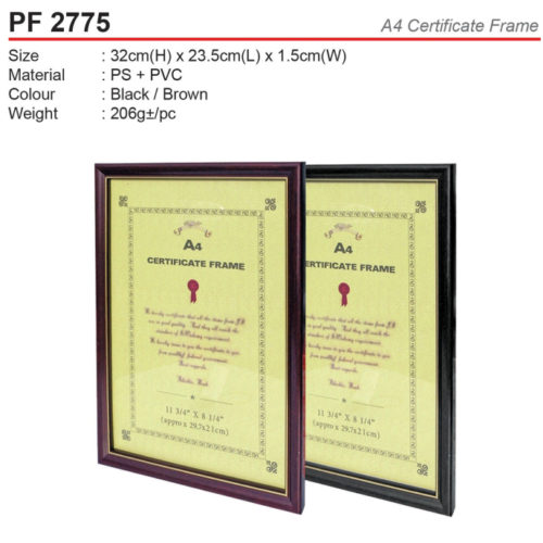 A4 Certificate Frame (PF2775