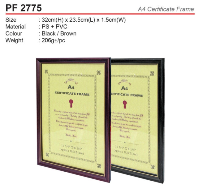 A4 Certificate Frame (PF2775