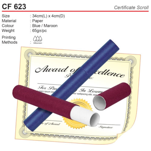 Certificate scroll holder (CF623)