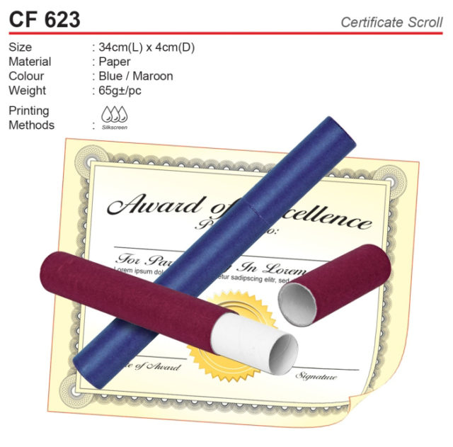 Certificate scroll holder (CF623)