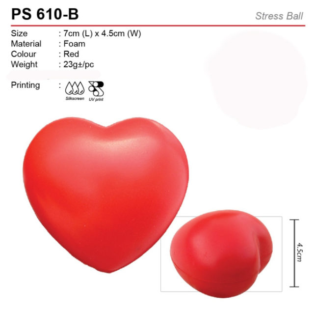 Love Shape Stress Ball (PS610-B)