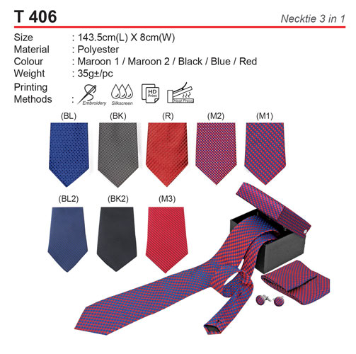 3 in 1 Necktie with box (T406)