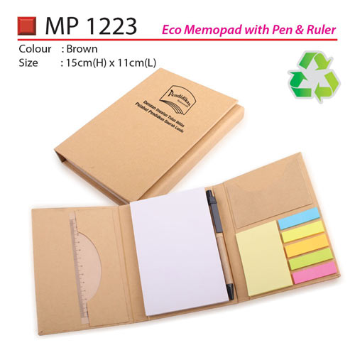 Eco Memopad with Pen & Ruler (MP1223)