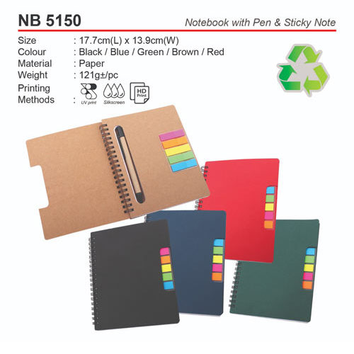 Notebook with pen and sticky note (NB5150)