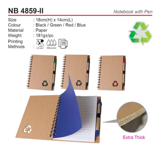 eco notebook with pen NB4859-II