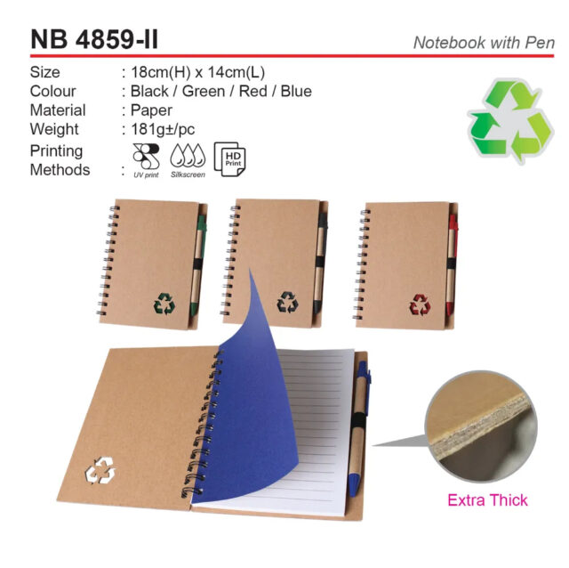 eco notebook with pen NB4859-II