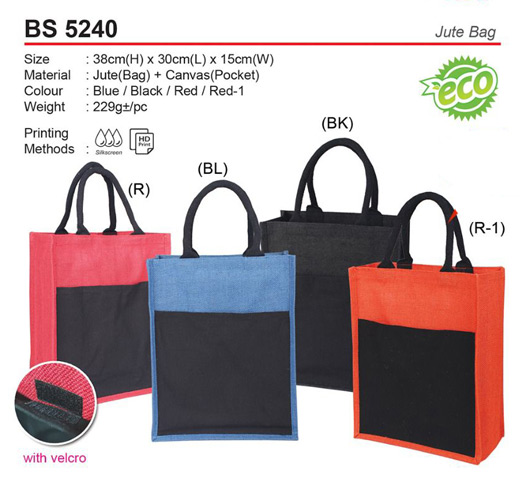 Jute Bag with Pocket (BS5240)
