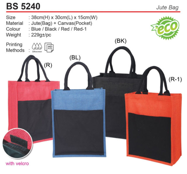 Jute Bag with Pocket (BS5240)