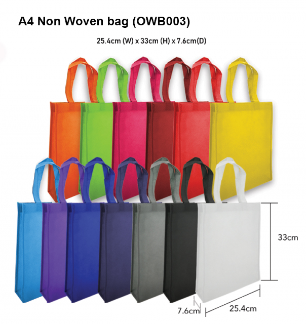 A4 size non woven bag OWB003