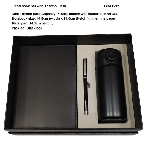 Notebook set with thermo flask (GBA1212)