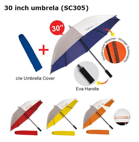 30 inch umbrella with silver coated (SC305)
