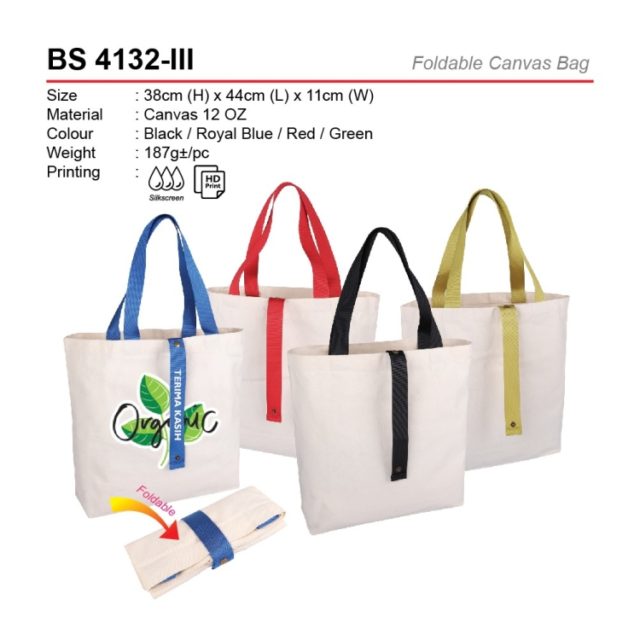 Foldable canvas bag BS4132-III