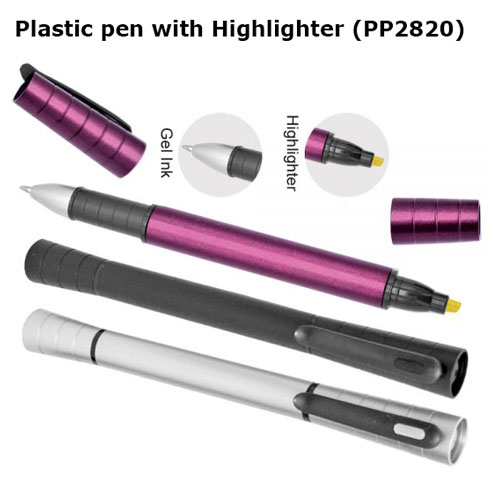 Gel Ink Pen with Highlighter (PP2820G)