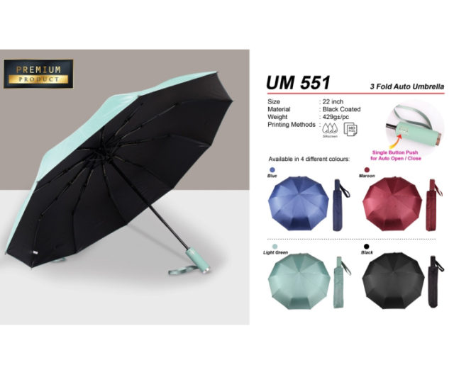 3 Fold Auto open Umbrella (UM551)
