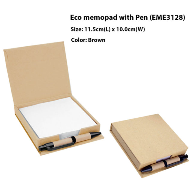 eco memopad with pen EME3128