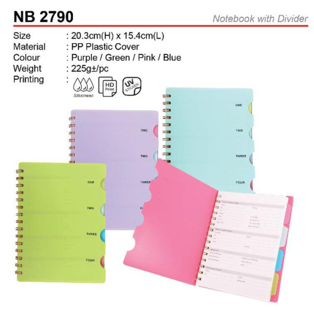 Notebook with divider (NB2790)