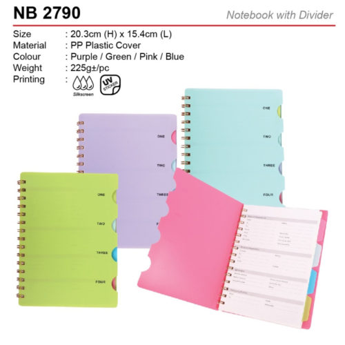 Notebook with divider (NB2790)