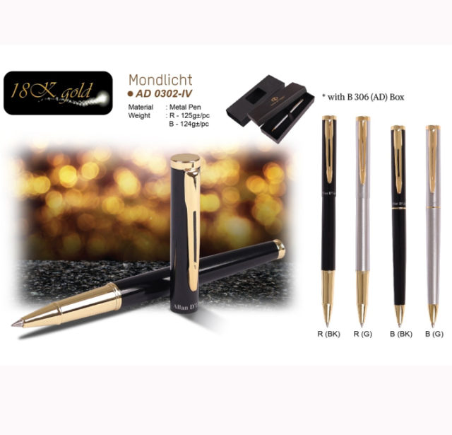 Branded metal pen AD0302-IV