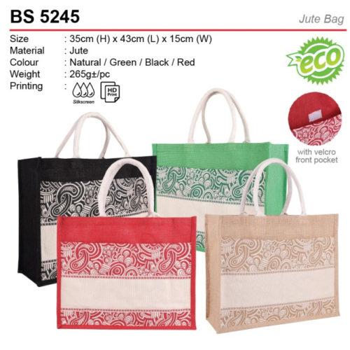 A3 Pattern Jute Bag (BS5245)