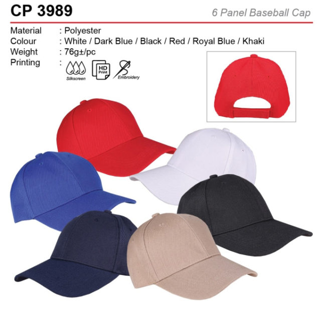 6 Panel Polyester Cap (CP3989)
