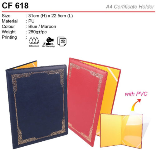 PU A4 Certificate Holder (CF618)