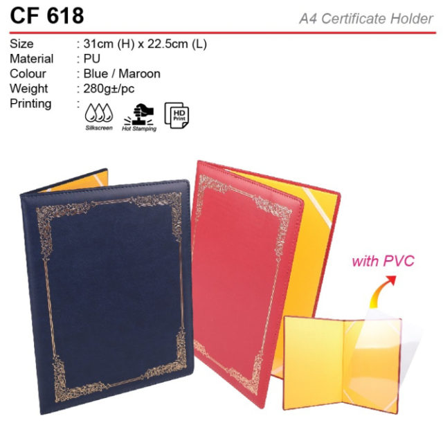 PU A4 Certificate Holder (CF618)