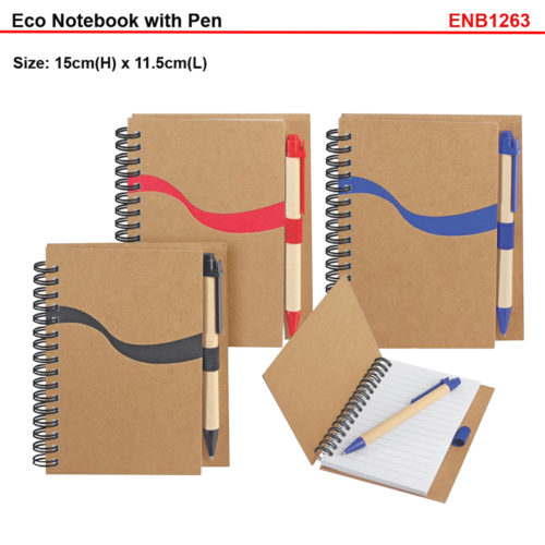eco notebook with pen ENB1263