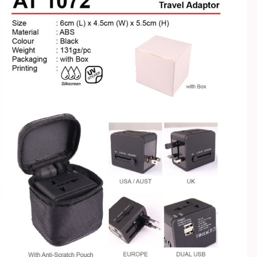 Travel Adapter with USB (AT1072)
