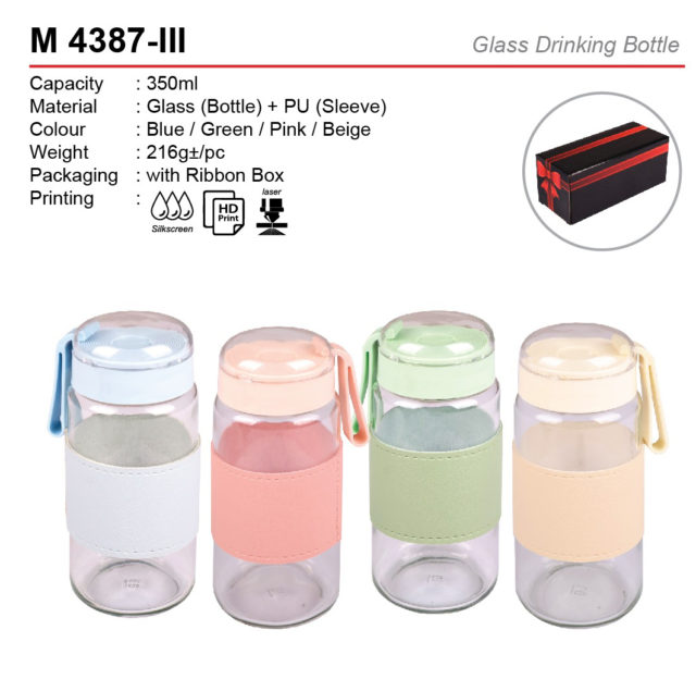 Glass Drinking Bottle (M4387-III)