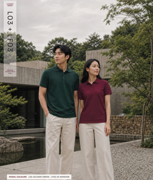 male and female paid polo shirt LF03