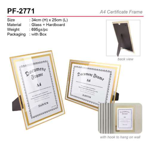 A4 certificate frame PF-2771