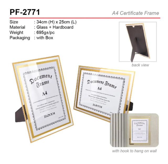 A4 certificate frame PF-2771